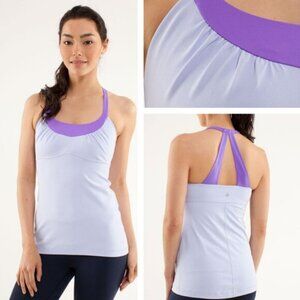 Lululemon Scoop Me Up Tank II In Cool Breeze / Power Purple Size 4
